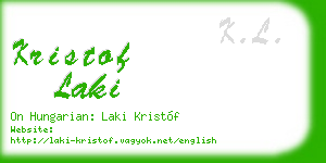kristof laki business card