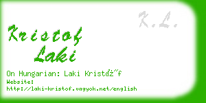 kristof laki business card